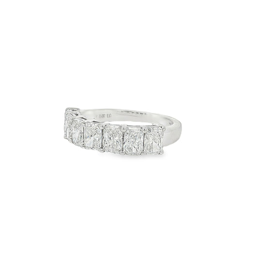 Ella Rose 3.19ct Radiant Cut Lab-Grown Diamond Seven-Stone Ring 14K White Gold