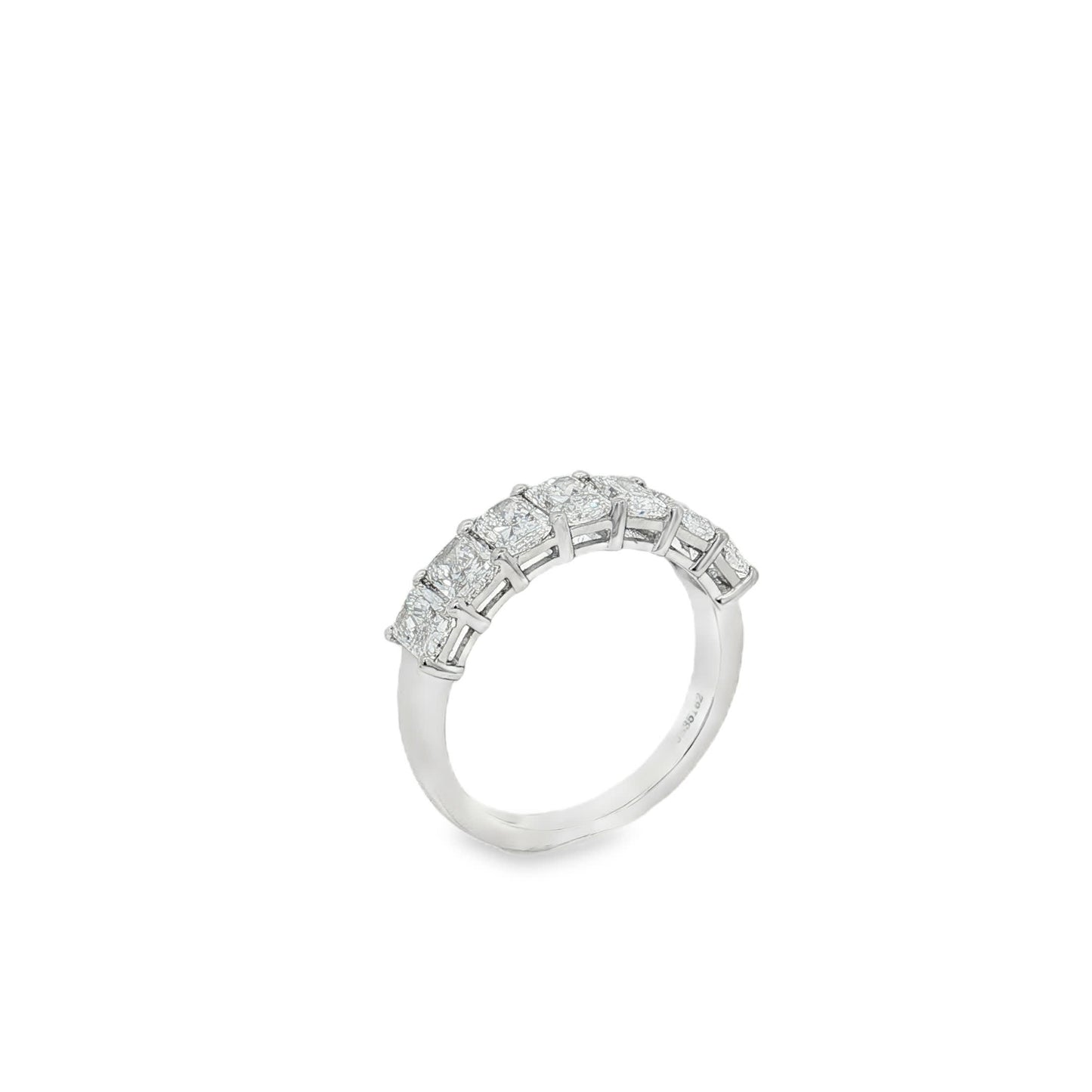Ella Rose 3.19ct Radiant Cut Lab-Grown Diamond Seven-Stone Ring 14K White Gold