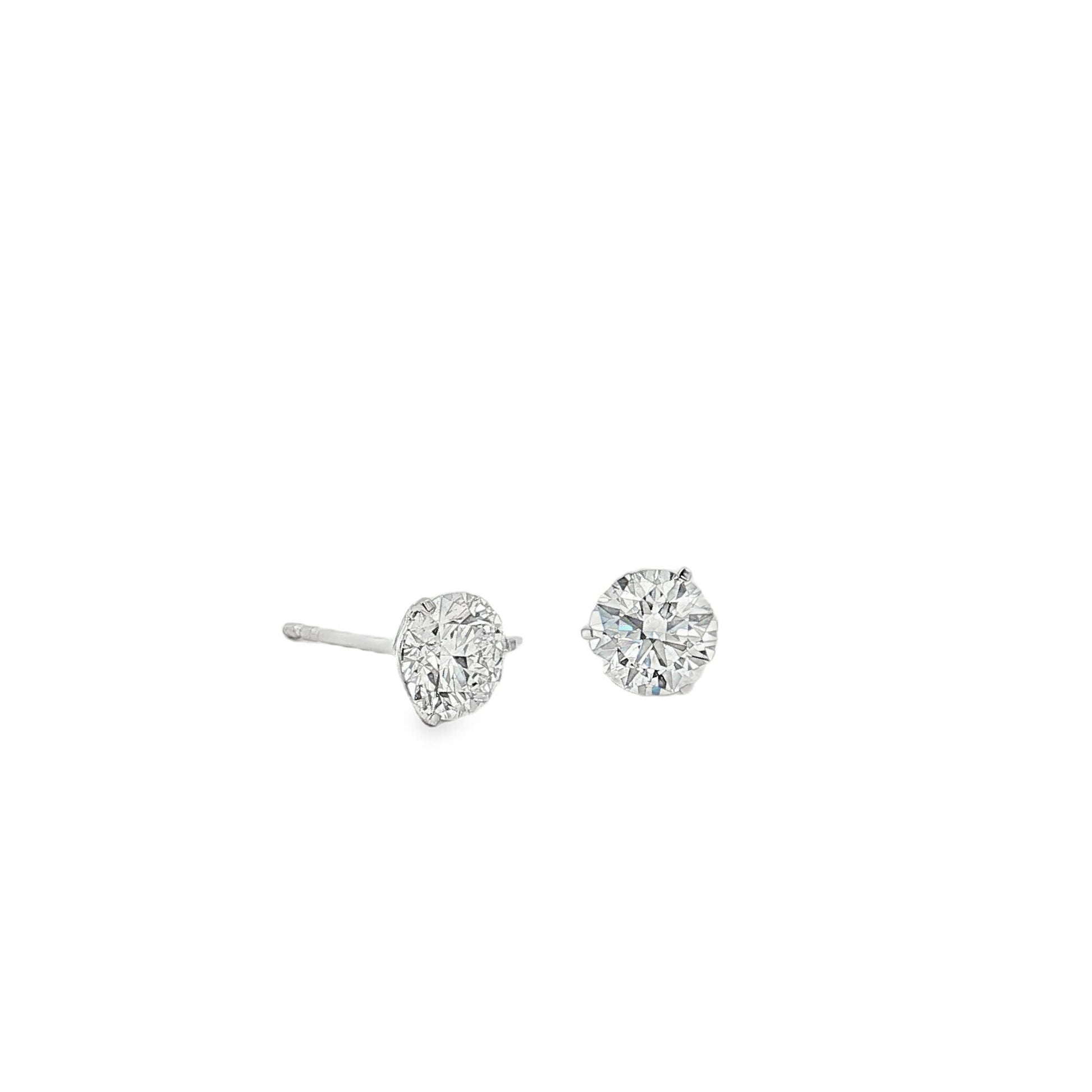Ella Rose 2.10ct Lab-Grown Diamond Stud Earrings 14K White Gold