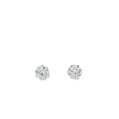 Ella Rose 2.10ct Lab-Grown Diamond Stud Earrings 14K White Gold