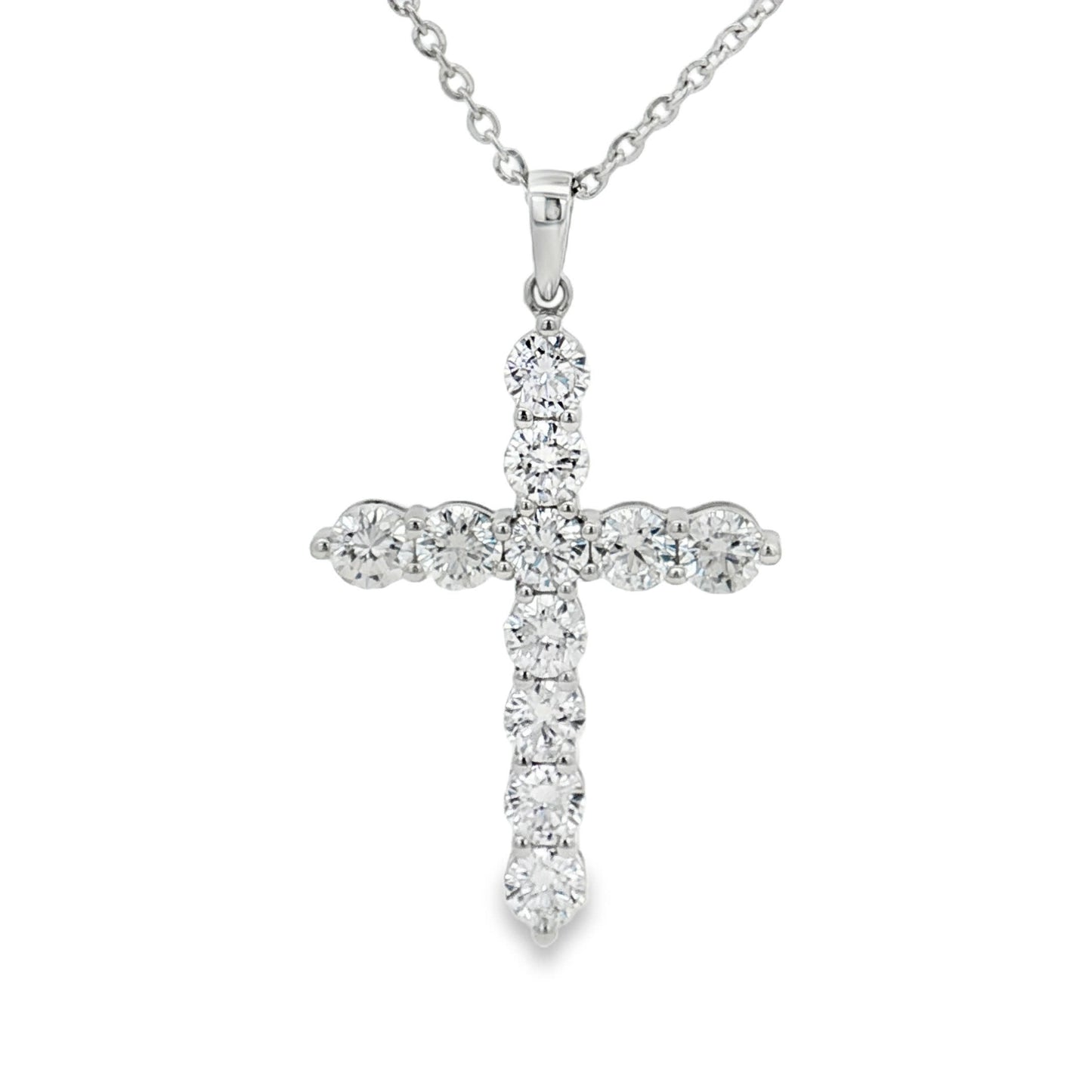 Ella Rose 2.04ct Lab-Grown Diamond Cross Pendant 14K White Gold
