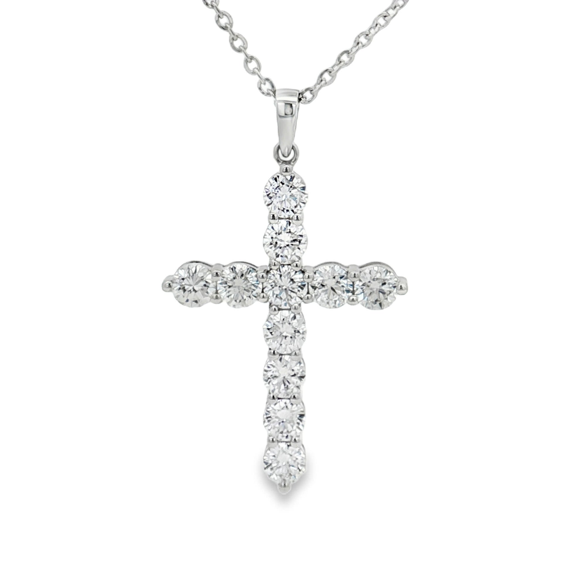 Ella Rose 2.04ct Lab-Grown Diamond Cross Pendant 14K White Gold
