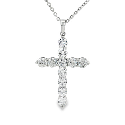 Ella Rose 2.04ct Lab-Grown Diamond Cross Pendant 14K White Gold