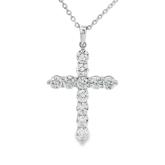 Ella Rose 2.04ct Lab-Grown Diamond Cross Pendant 14K White Gold