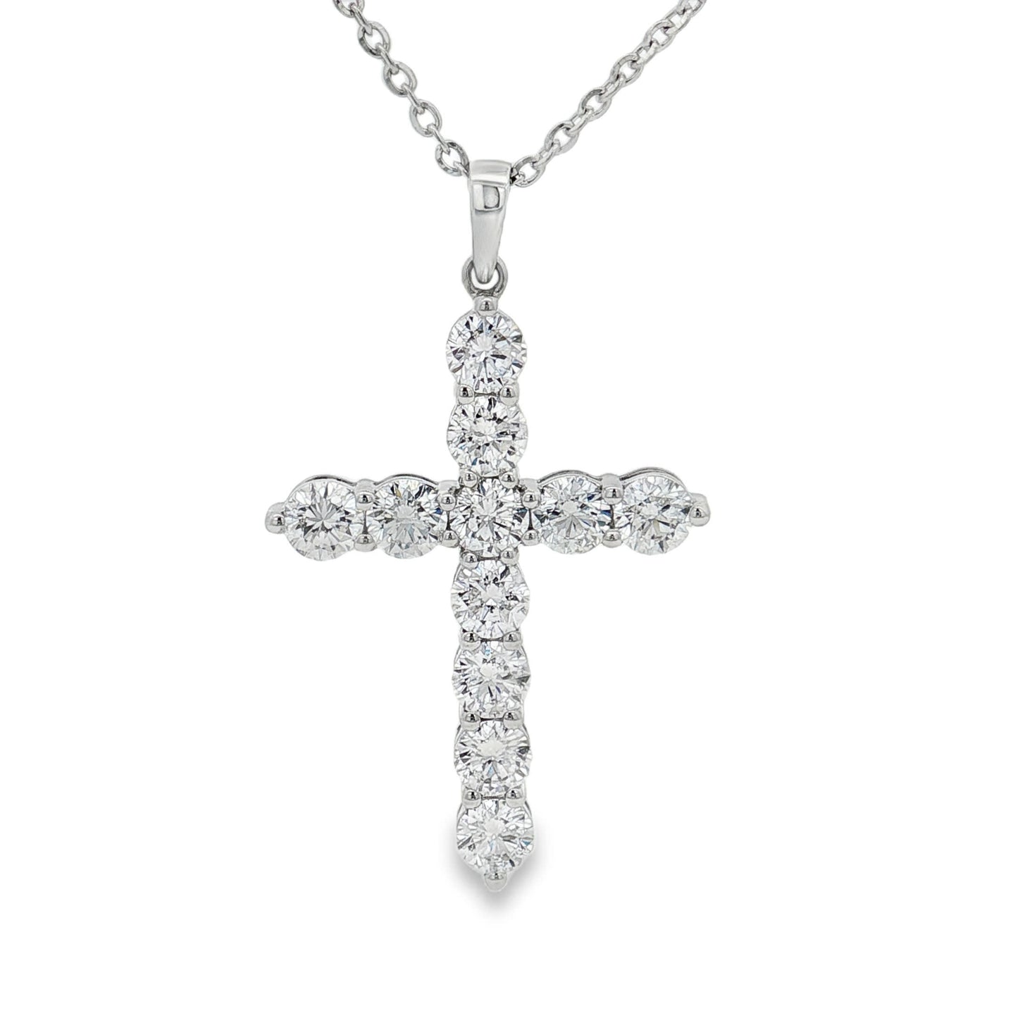 Ella Rose 2.04ct Lab-Grown Diamond Cross Pendant 14K White Gold