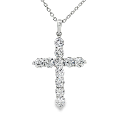 Ella Rose 2.04ct Lab-Grown Diamond Cross Pendant 14K White Gold