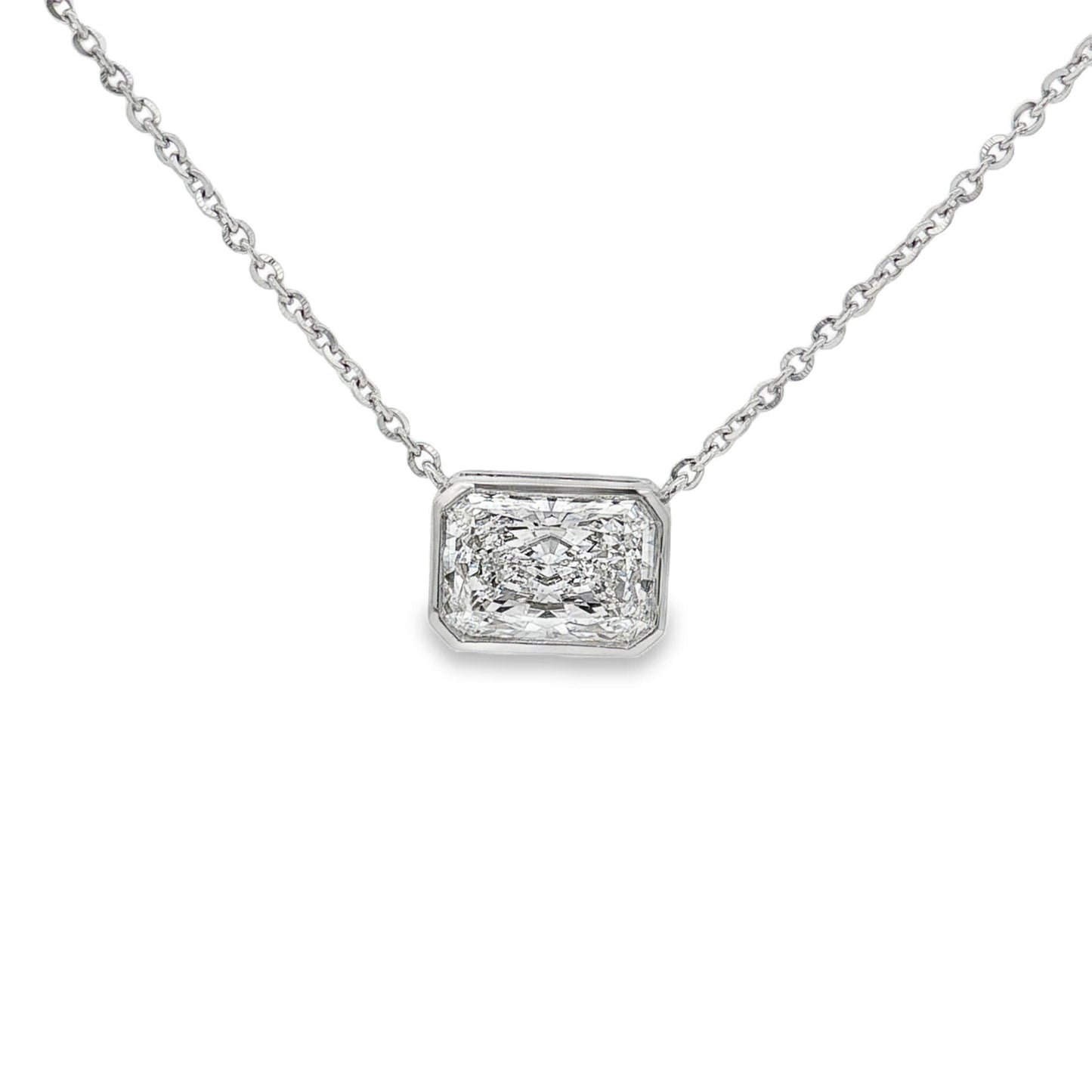 Ella Rose 2.03ct Radiant Cut Lab-Grown Diamond Pendant 14K White Gold