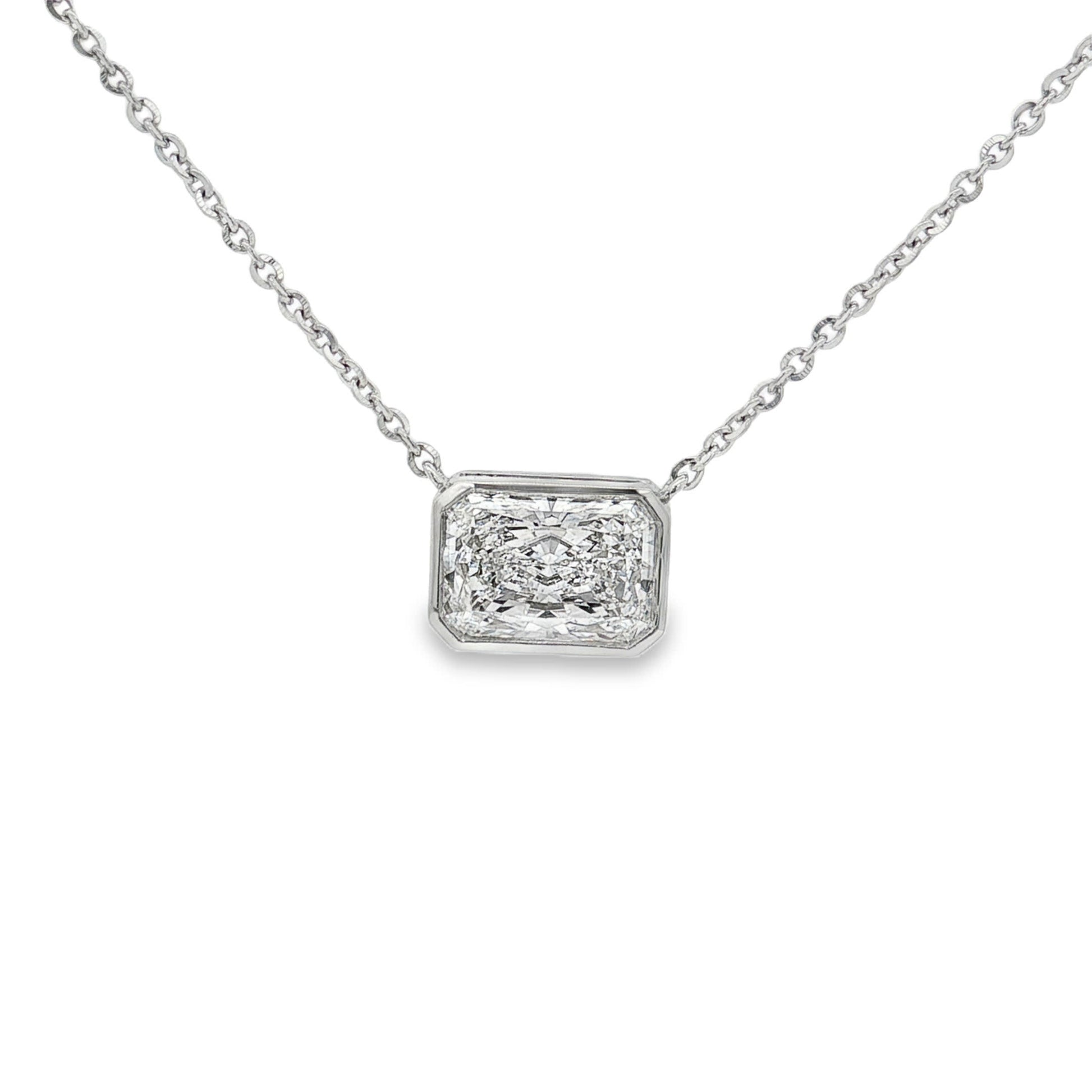 Ella Rose 2.03ct Radiant Cut Lab-Grown Diamond Pendant 14K White Gold