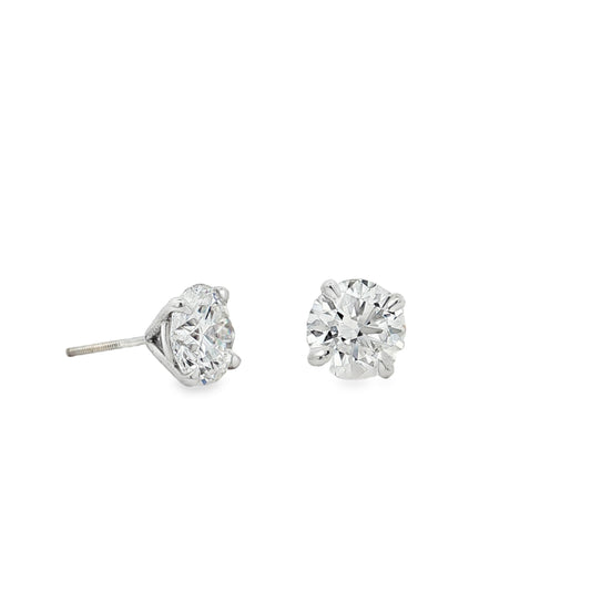Ella Rose 4.11ct Lab-Grown Diamond Stud Earrings 14K White Gold