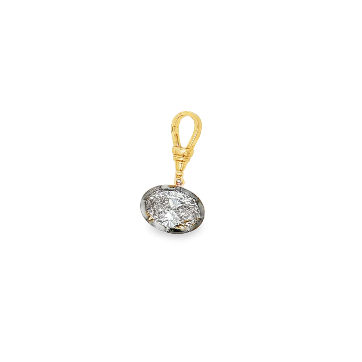 Ella Rose 14K Yellow Gold 4.04ct Oval Lab-Grown Diamond Charm