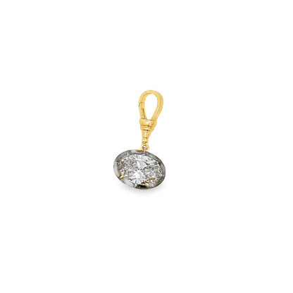 Ella Rose 14K Yellow Gold 4.04ct Oval Lab-Grown Diamond Charm
