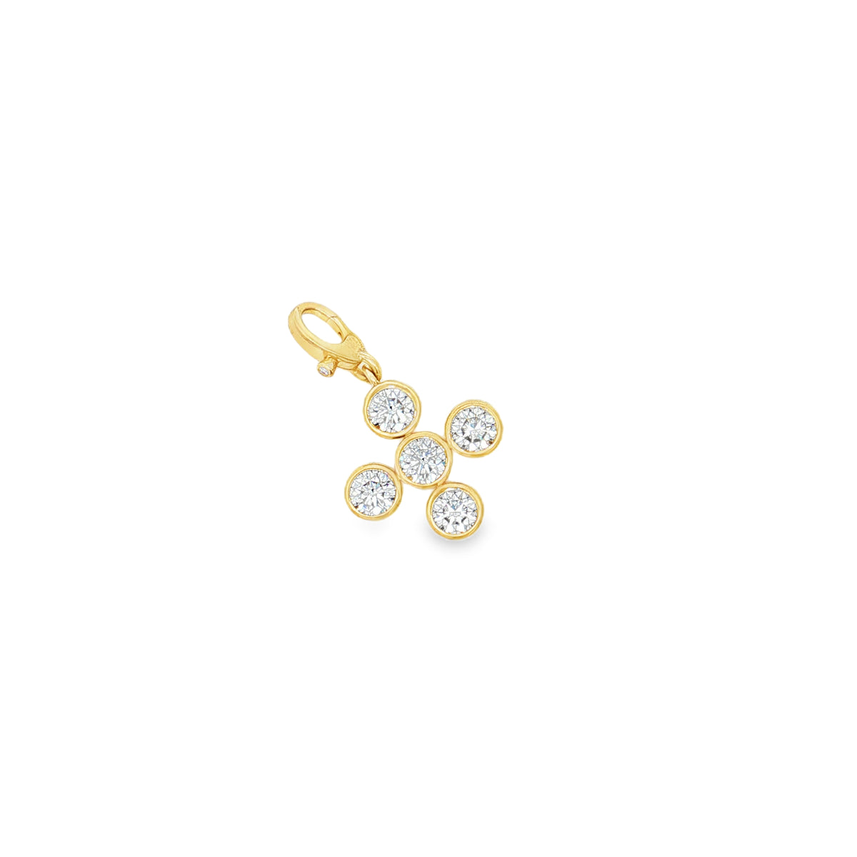 Ella Rose 14K Yellow Gold 3.77ct Lab-Grown Diamond Cross Pendant