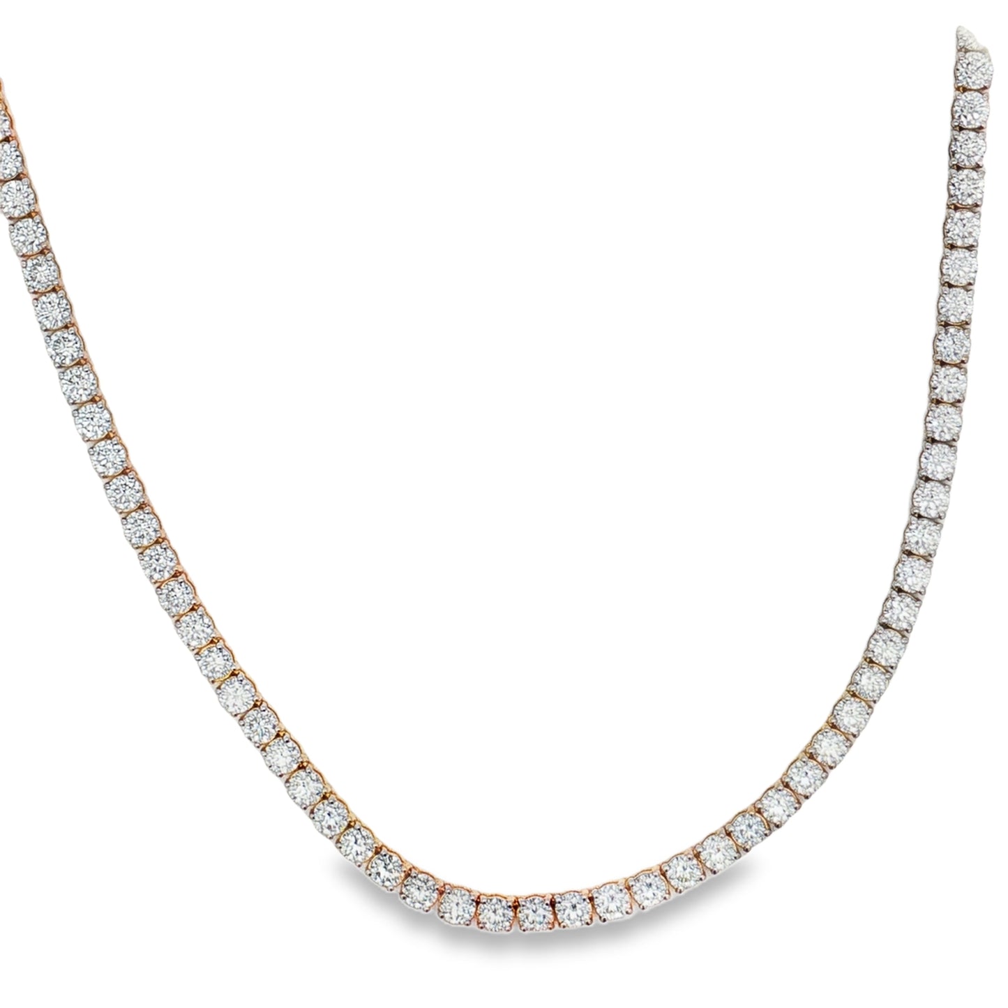 Ella Rose 14K Yellow Gold 16.41ct Lab-Grown Diamond Tennis Necklace