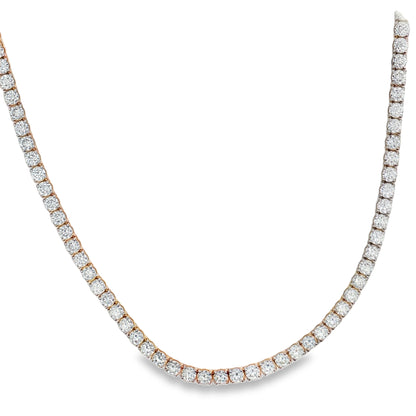 Ella Rose 14K Yellow Gold 16.41ct Lab-Grown Diamond Tennis Necklace
