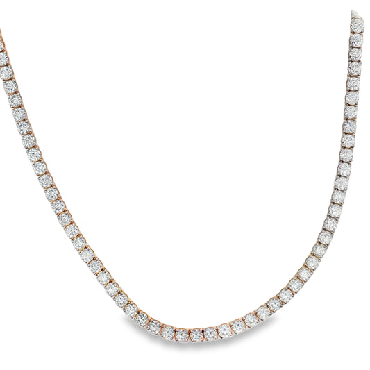 Ella Rose 14K Yellow Gold 16.41ct Lab-Grown Diamond Tennis Necklace
