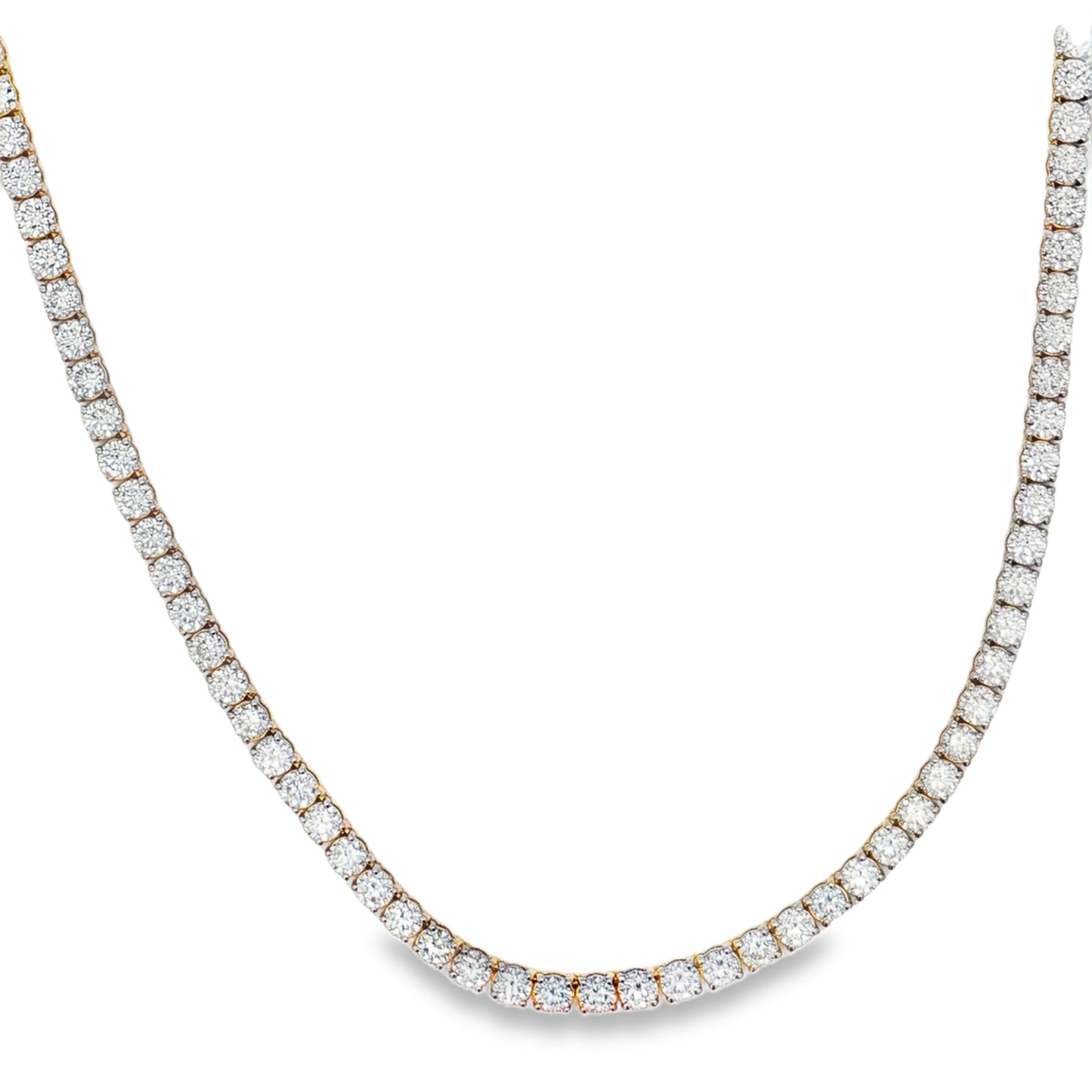 Ella Rose 14K Yellow Gold 16.41ct Lab-Grown Diamond Tennis Necklace