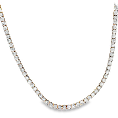 Ella Rose 14K Yellow Gold 16.41ct Lab-Grown Diamond Tennis Necklace