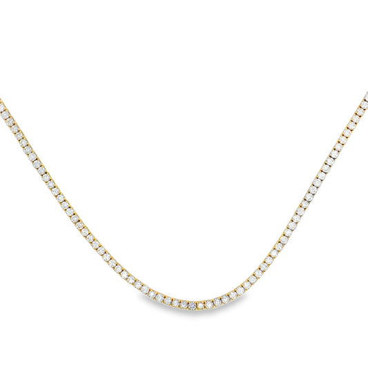 Ella Rose 14K Yellow Gold 8.01ct Lab-Grown Diamond Tennis Necklace