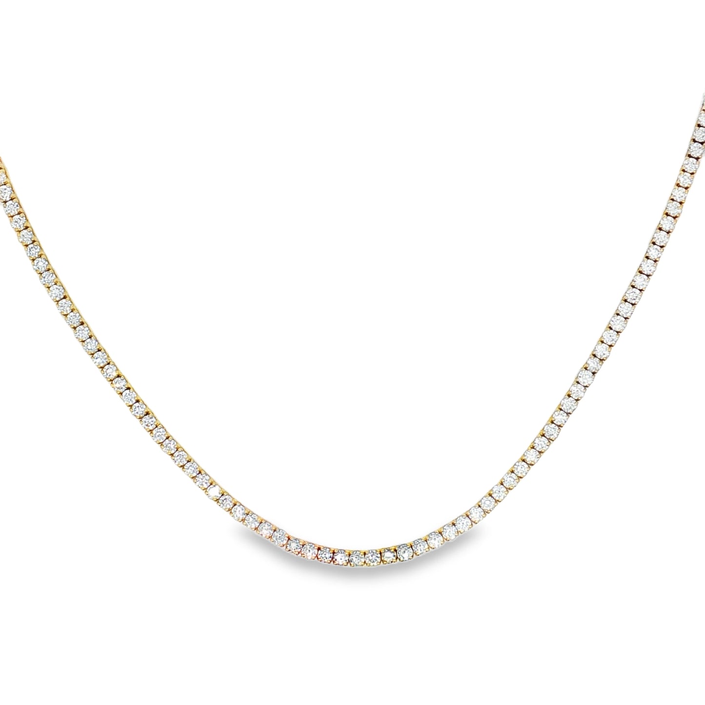 Ella Rose 14K Yellow Gold 8.01ct Lab-Grown Diamond Tennis Necklace
