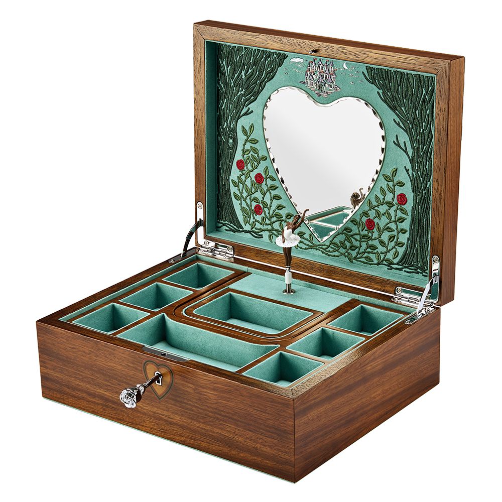 WOLF Ballet Sleeping Beauty Musical Jewelry Box — Walnut Wood