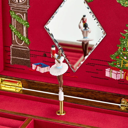 WOLF Ballet Nutcracker Musical Jewelry Box — Walnut Wood