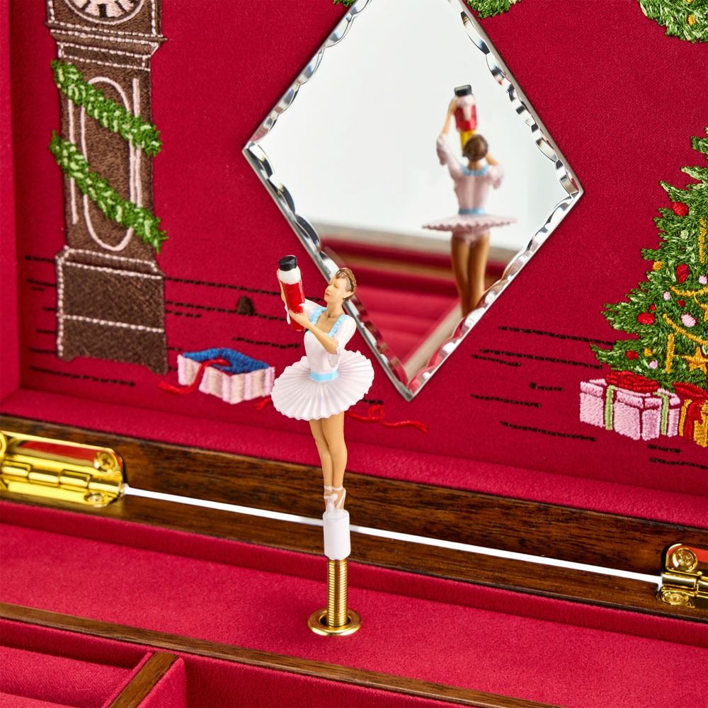 WOLF Ballet Nutcracker Musical Jewelry Box — Walnut Wood