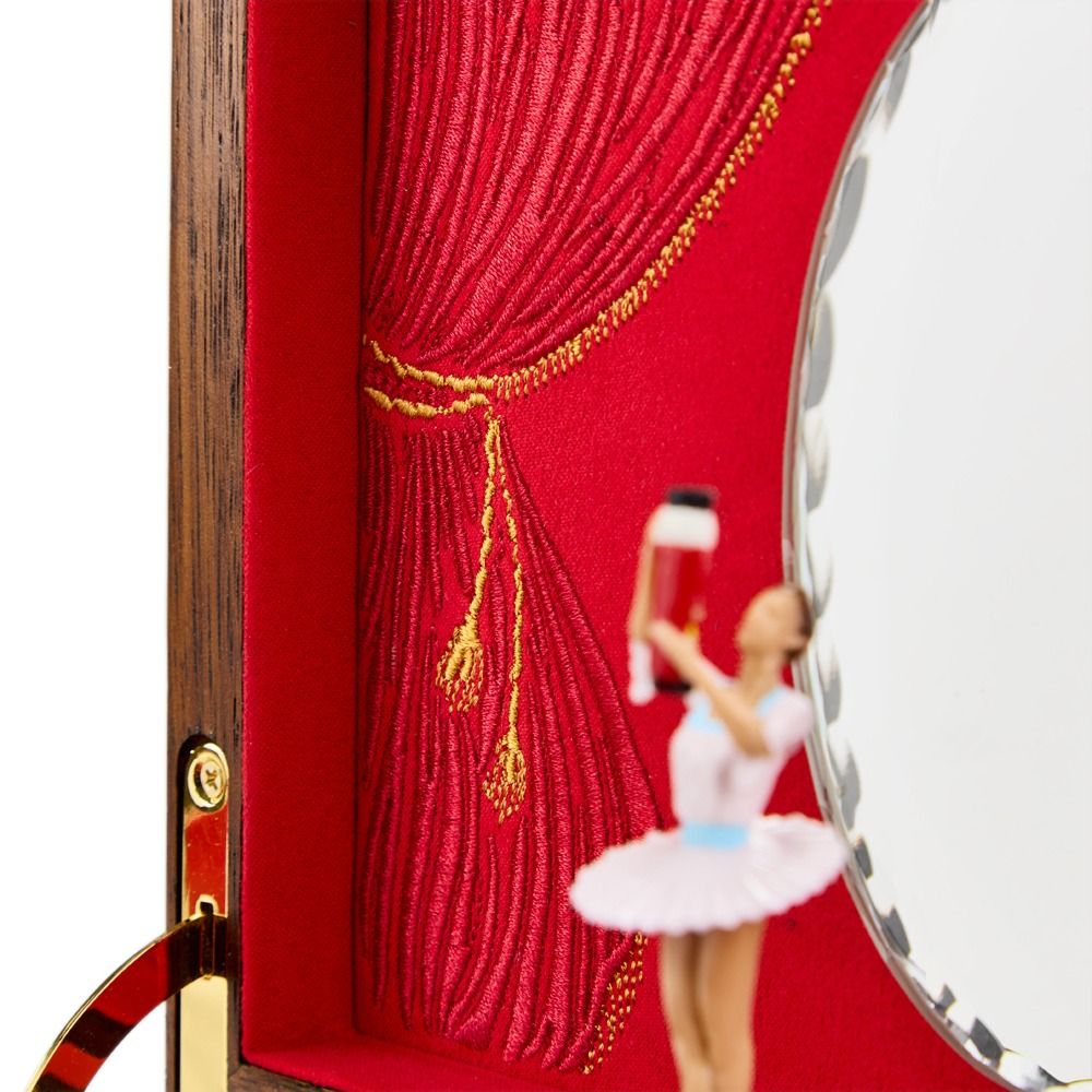 WOLF Ballet Nutcracker Musical Jewelry Box — Walnut Wood