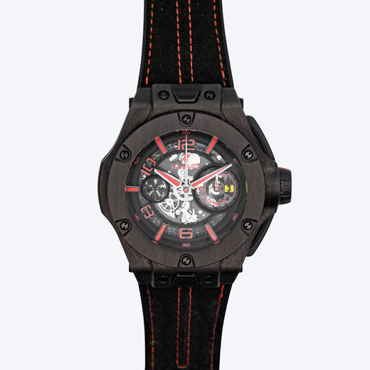 Pre Owned Hublot Big Bang Unico Ferrari Carbon Fiber 45mm Watch