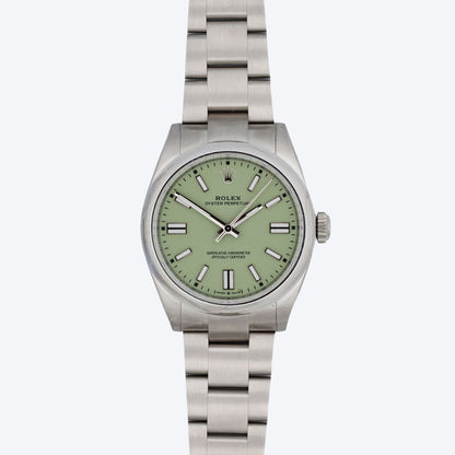 Pre Owned 2025 Rolex Oyster Perpetual 41 Green Dial 124300