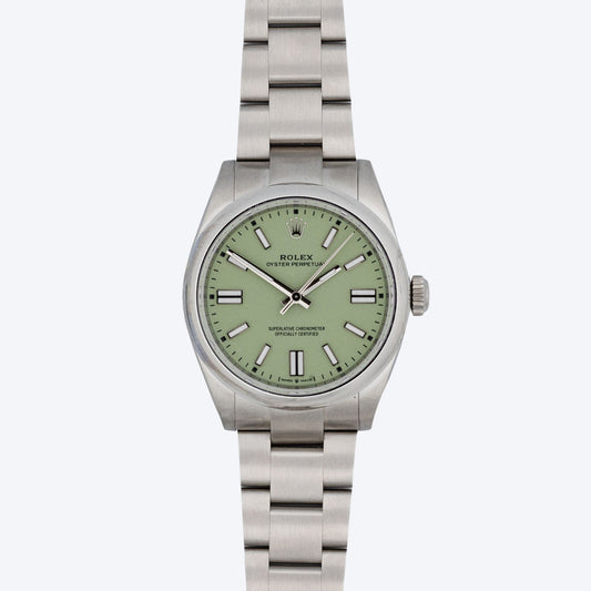 Pre Owned 2025 Rolex Oyster Perpetual 41 Green Dial 124300