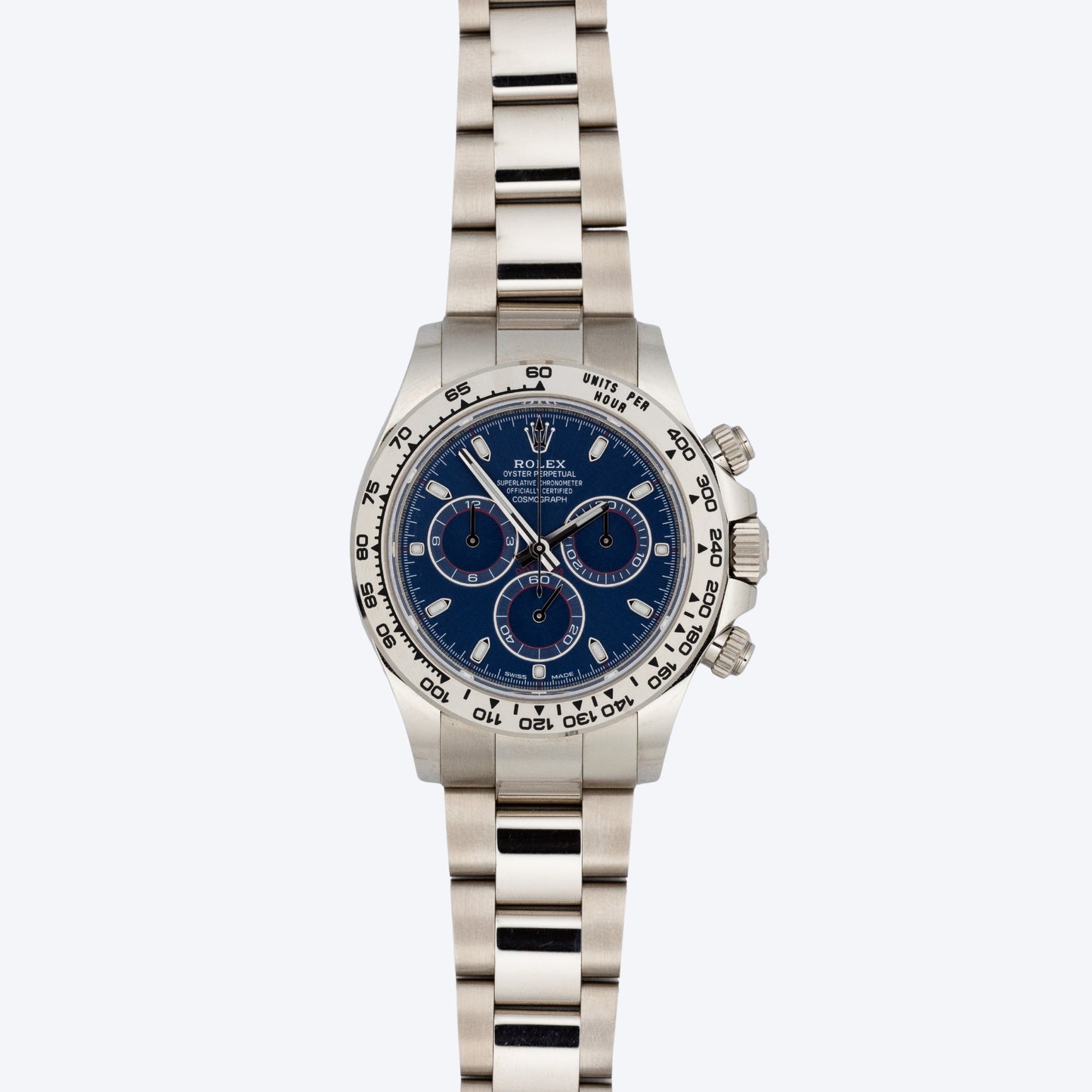 Pre Owned Rolex Daytona 116509 White Gold Blue Dial