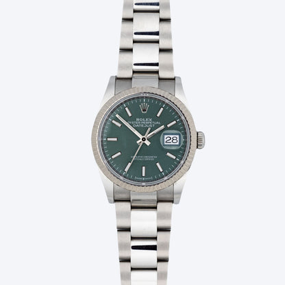 Pre-Owned 2025 Rolex Datejust 36 Mint Green 126234