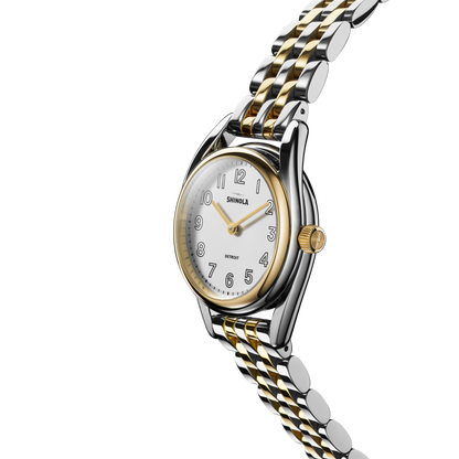 Shinola Derby 30.5mm Silver Dial Two-Tone Bracelet Watch