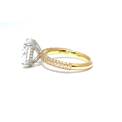 Ella Rose 18K Yellow Gold Pave Lab-Grown Diamond Engagement Ring Mounting