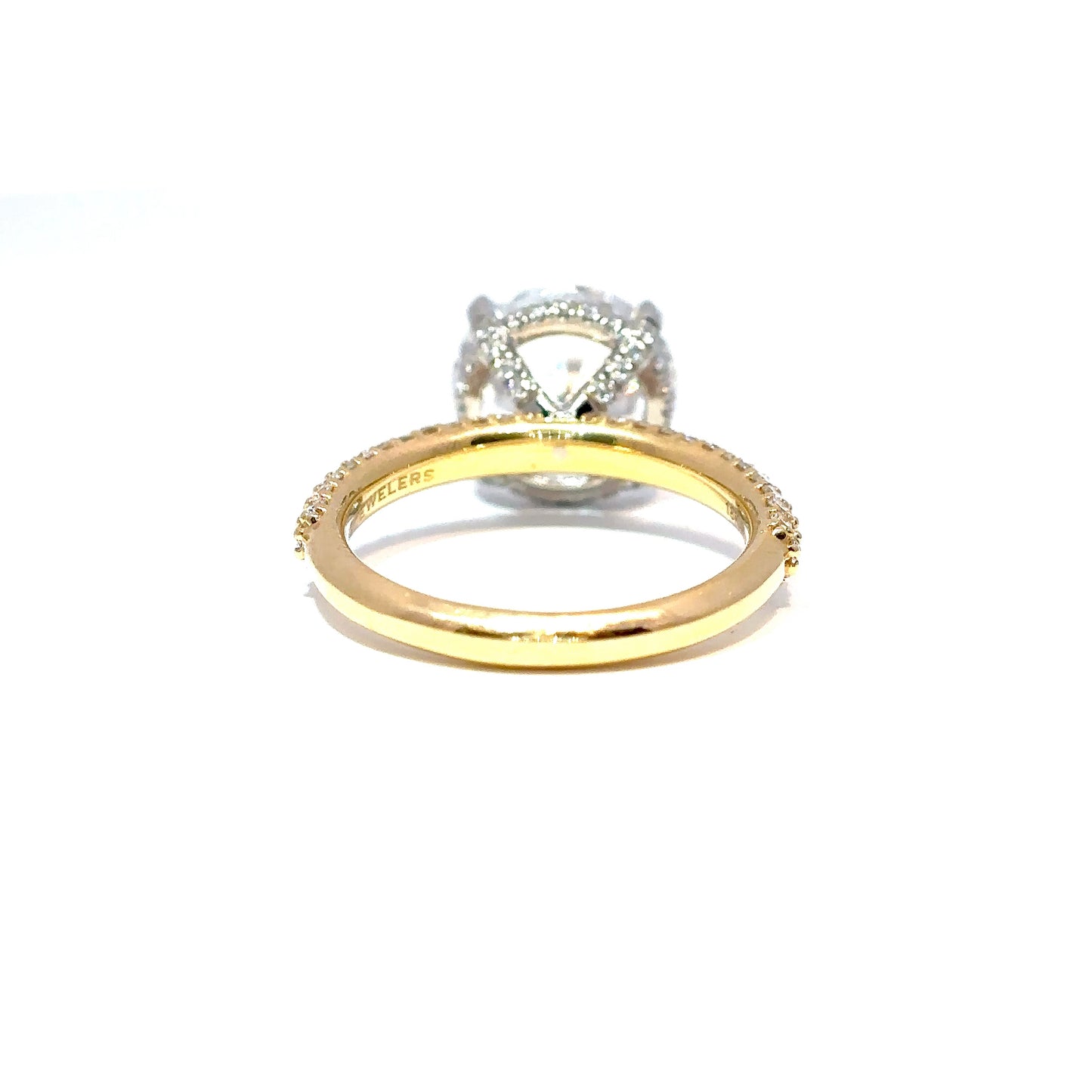 Ella Rose 18K Yellow Gold Pave Lab-Grown Diamond Engagement Ring Mounting