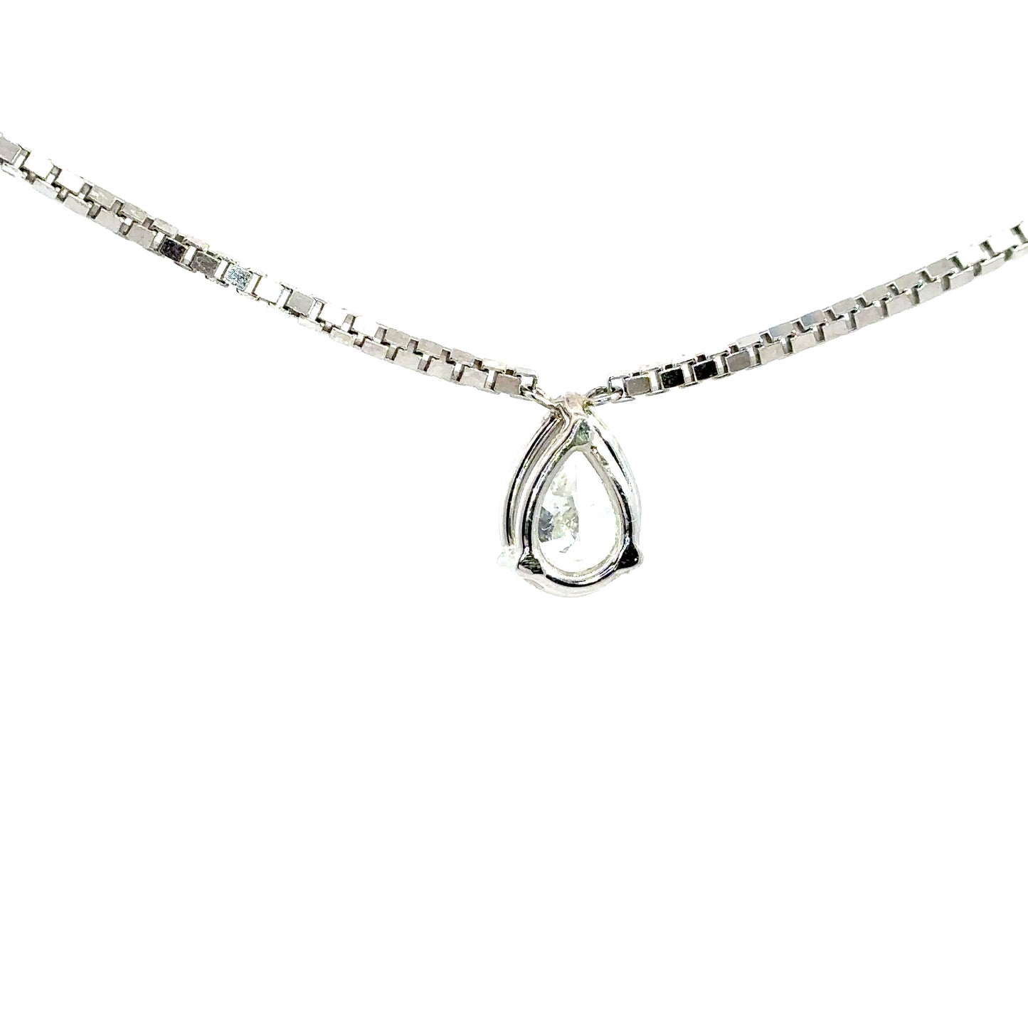 Ella Rose 14K White Gold Pear Lab-Grown Diamond Pendant Necklace