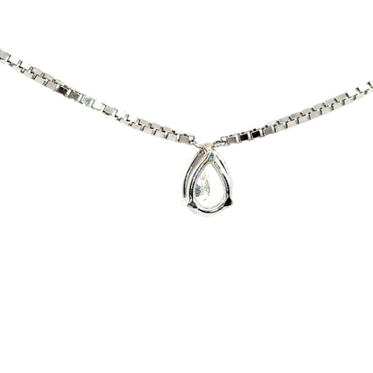 Ella Rose 14K White Gold Pear Lab-Grown Diamond Pendant Necklace