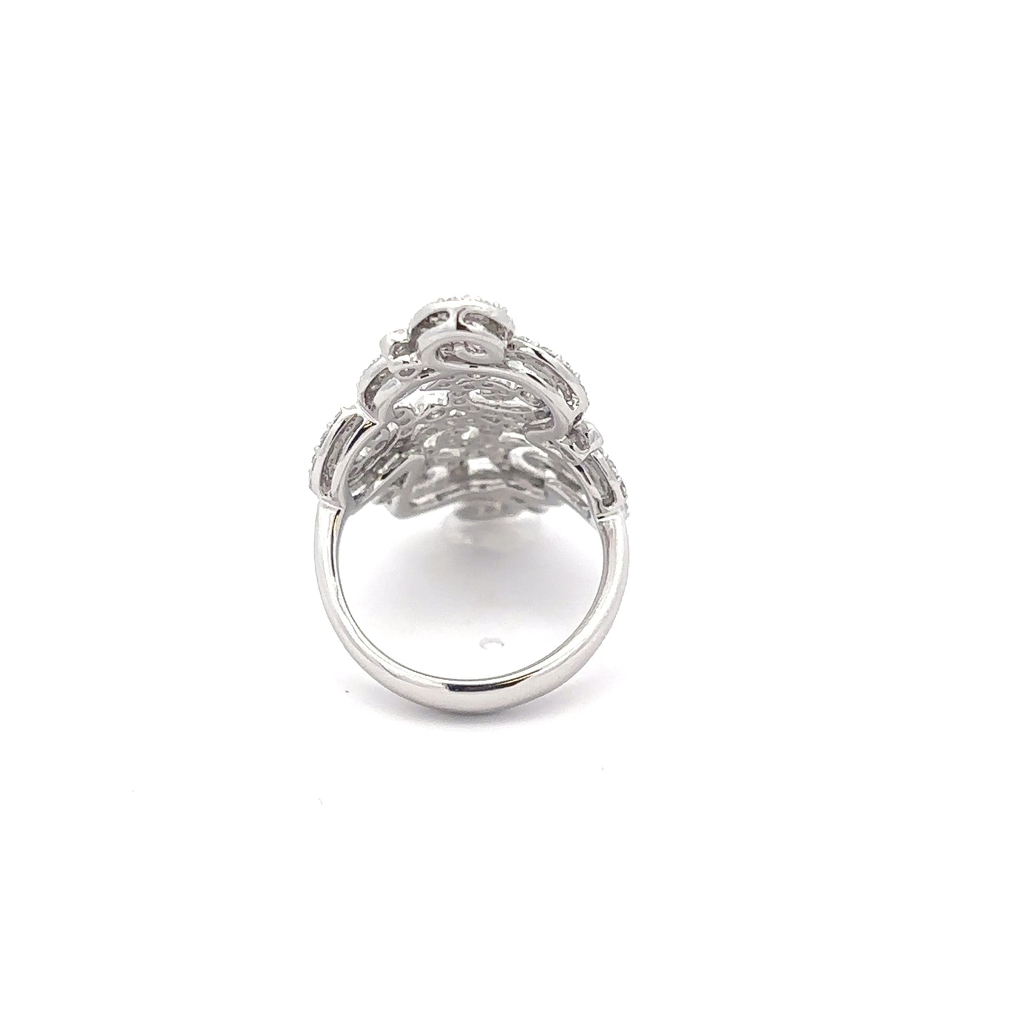 King Jewelers 1.90ct Diamond Filigree Ring 14K White Gold