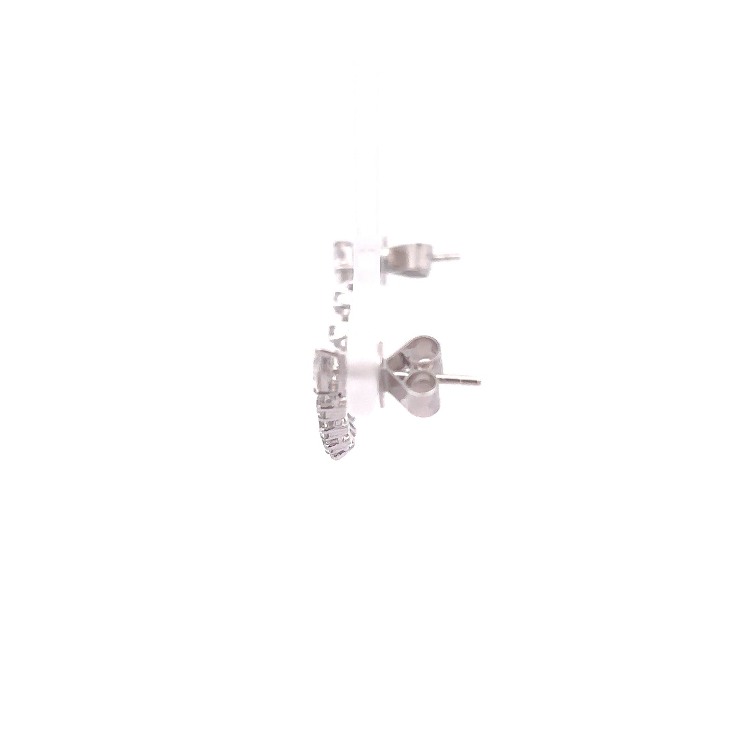 King Jewelers Diamond Chain Earring for Double Piercing