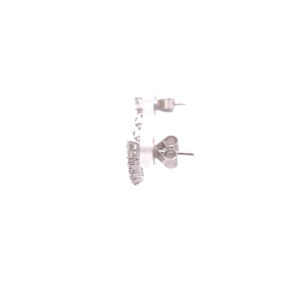 King Jewelers Diamond Chain Earring for Double Piercing
