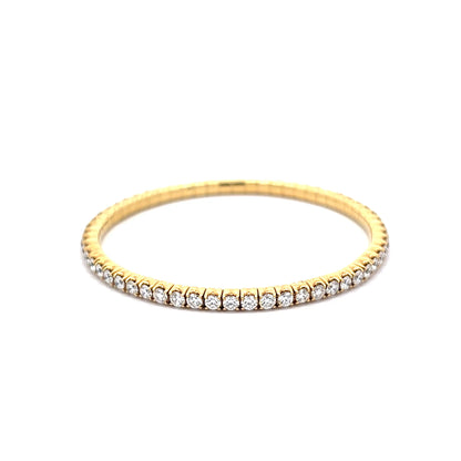 King Jewelers 5.42ct Diamond Flex Bracelet 18K Yellow Gold