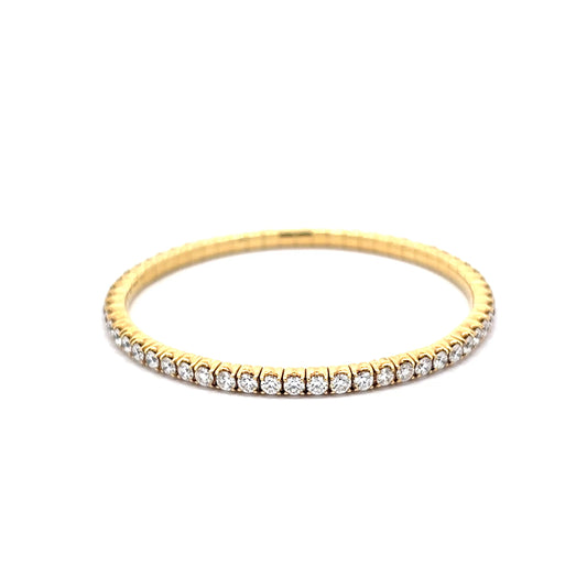 King Jewelers 5.42ct Diamond Flex Bracelet 18K Yellow Gold