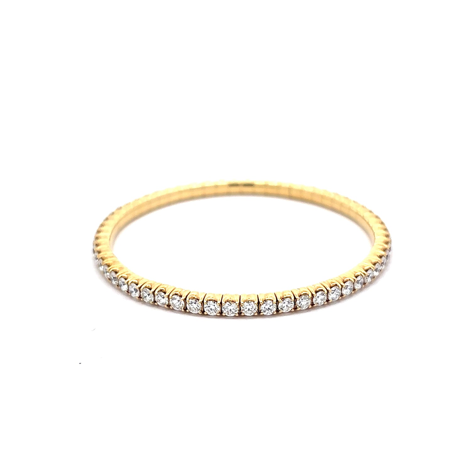 King Jewelers 5.42ct Diamond Flex Bracelet 18K Yellow Gold