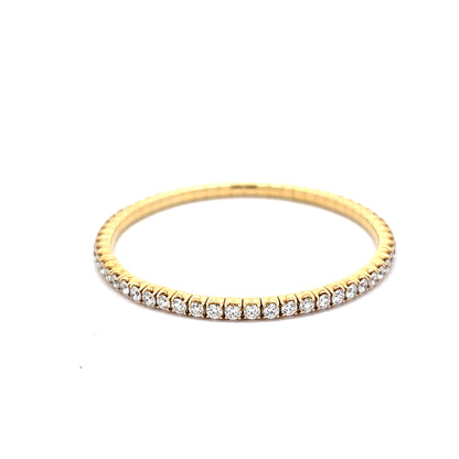 King Jewelers 5.42ct Diamond Flex Bracelet 18K Yellow Gold