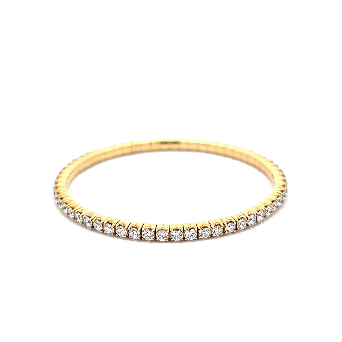 King Jewelers 5.42ct Diamond Flex Bracelet 18K Yellow Gold