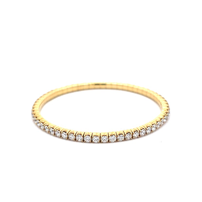 King Jewelers 5.42ct Diamond Flex Bracelet 18K Yellow Gold