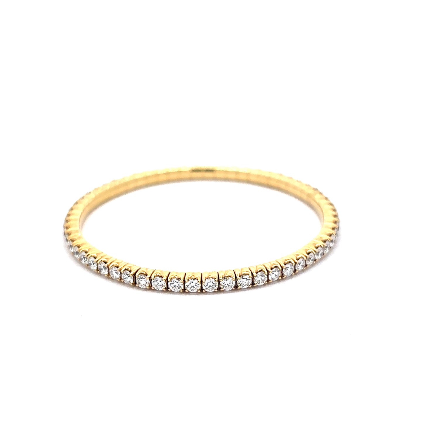King Jewelers 5.42ct Diamond Flex Bracelet 18K Yellow Gold