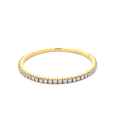 King Jewelers 5.42ct Diamond Flex Bracelet 18K Yellow Gold