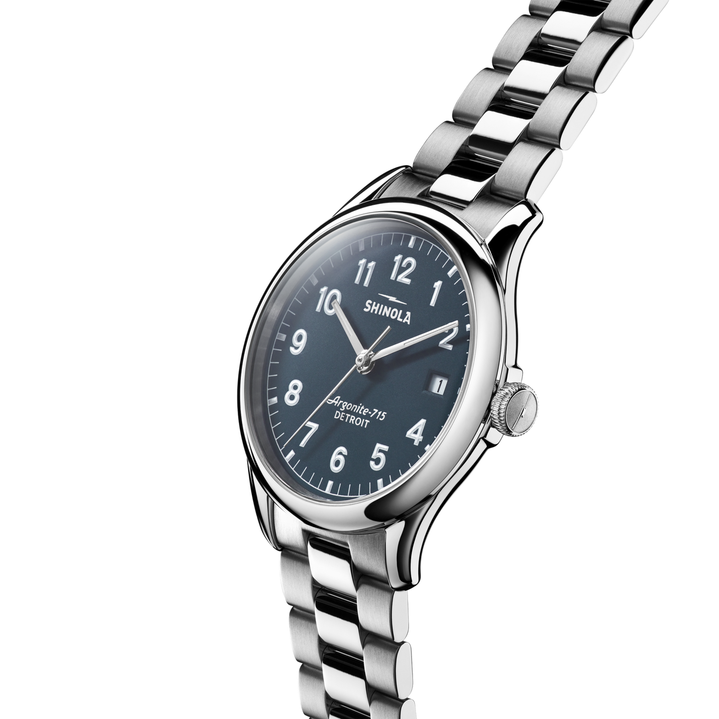 Shinola Vinton 38mm Midnight Blue Dial Stainless Steel Bracelet Watch