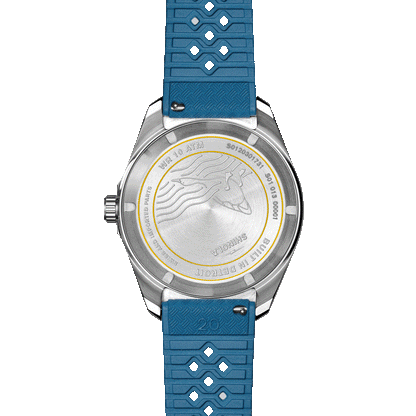 Shinola Duck 40mm Blue Dial Rubber Strap Watch